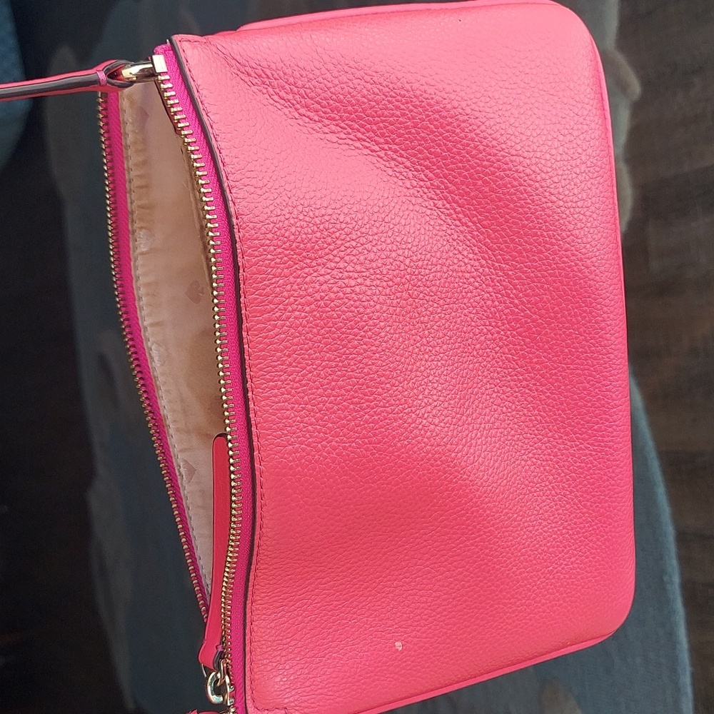 kate spade Pink Pebbled Leather Crossbody Bag with Gold Hardware - Picture 2 of 6